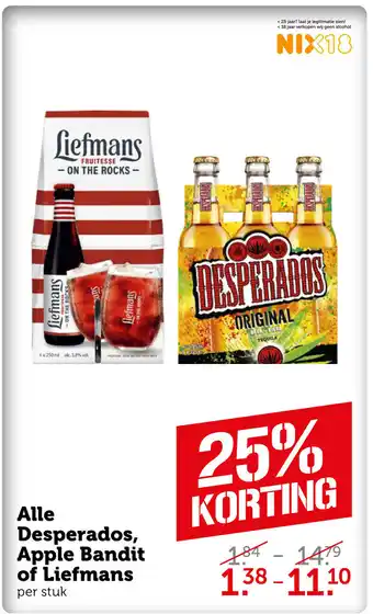 Coop Alle Desperados, Apple Bandit of Liefmans aanbieding