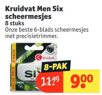 Kruidvat Kruidvat Men Six scheermesjes aanbieding