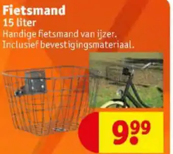 Kruidvat Fietsmand 15L aanbieding