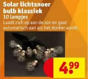 Kruidvat Solar lichtsnoer Bulb klassiek 10 lampjes aanbieding