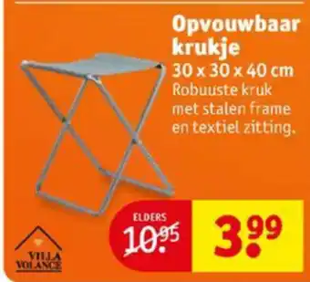 Kruidvat Villa Violance Opvouwbaar krukje 30*30*40 cm aanbieding