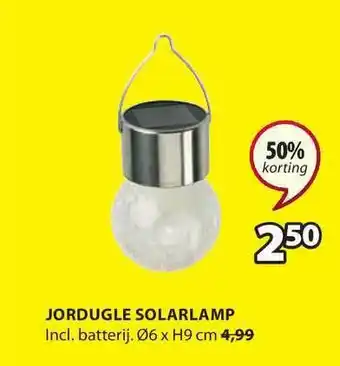 Jysk Jordugle Solarlamp 50% Korting aanbieding