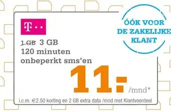 Telecombinatie T-Mobile - Sim Only aanbieding