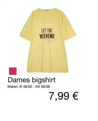 Kik Dames Bigshirt aanbieding