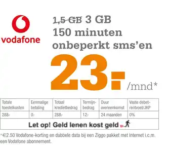 Telecombinatie Vodafone - Samsung Galaxy A32 128 GB aanbieding