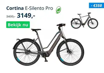 Mantel Cortina E-Silento Pro Fiets aanbieding