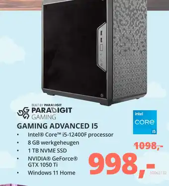 Paradigit GAMING ADVANCED 15 aanbieding