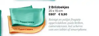 Tupperware 2 Brildoekjes 20x15 Cm aanbieding