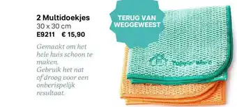 Tupperware 2 Multidoekjes 30x30 Cm aanbieding