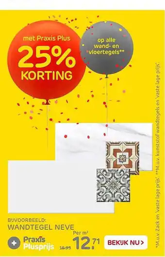 Praxis Wandtegel Neve 25% Korting aanbieding