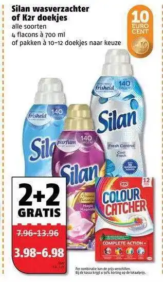 Poiesz Silan Wasverzachter Of K2r Doekjes 2+2 Gratis aanbieding