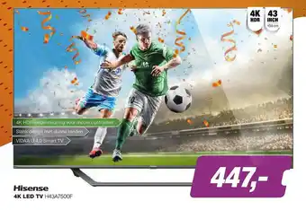 EP Hisense 4K LED TV H43A7500F aanbieding