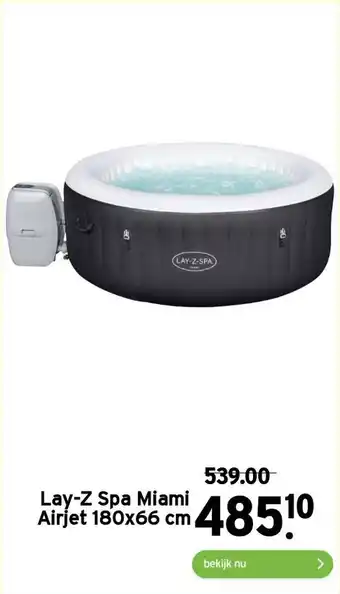 GAMMA Lay-Z Spa Miami Airjet 180x66 cm aanbieding