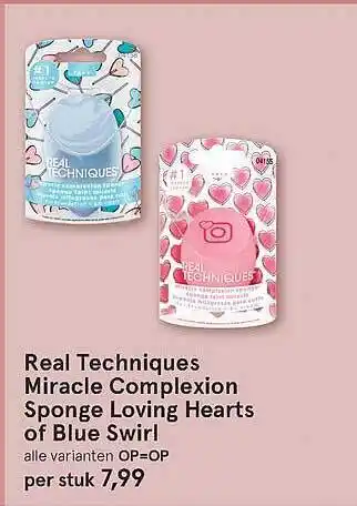 Etos Real Techniques Miracle Complexion Sponge Loving Hearts Of Blue Swirl aanbieding