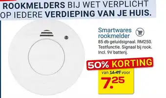 Kluswijs Smartwares Rookmelder 50% Korting aanbieding