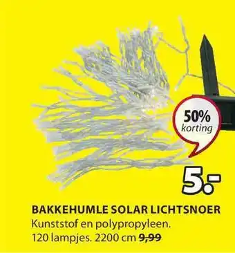 Jysk Bakkehumle Solar Lichtsnoer 50% Korting aanbieding