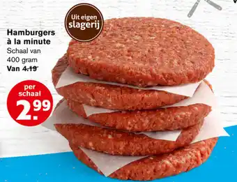 Hoogvliet Hamburgers a la minute 400g aanbieding