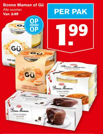 Hoogvliet Bonne Maman of Gu aanbieding