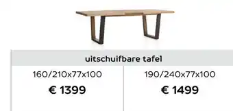 Henders & Hazel Uitschuifbare tafel aanbieding