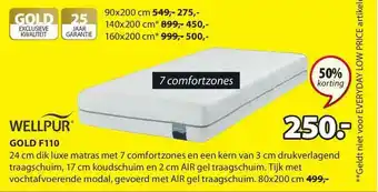 Jysk Wellpur Gold F110 Matras aanbieding