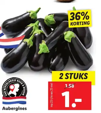 Lidl Aubergines aanbieding