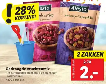 Lidl Gedroogde vruchtenmix 200g aanbieding