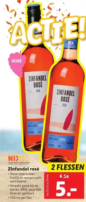 Lidl Zinfandel rose aanbieding