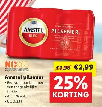 Lidl Amstel pilsener aanbieding