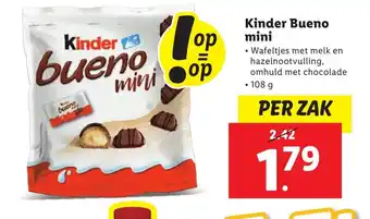 Lidl Kinder bueno mini 108g aanbieding