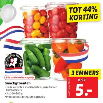 Lidl Snackgroenten 300-500g aanbieding