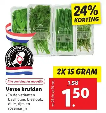 Lidl Verse kruiden 2 x 15g aanbieding