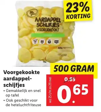 Lidl Voorgekookte aardappel-schijfjes 500g aanbieding