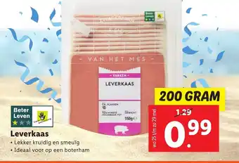 Lidl Leverkaas 200g aanbieding