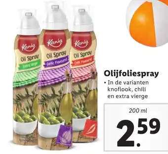 Lidl Olijfoliespray 200ml aanbieding