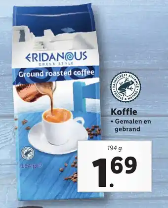 Lidl Koffie 194g aanbieding