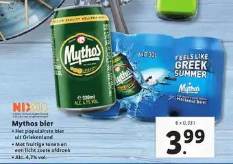 Lidl Mythos bier aanbieding