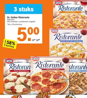 Albert Heijn Dr. Oetker Ristorante pizza 3st aanbieding