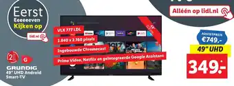 Lidl Grundig 49 UHD Android smart-TV aanbieding