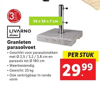 Lidl Livarno home granieten parasolvoet aanbieding