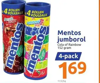 Action Mentos jumborol 152g aanbieding