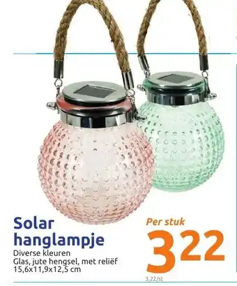 Action Solar hanglampje aanbieding