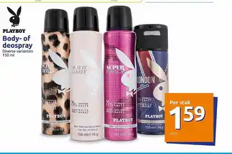 Action Playboy Bodyspray Of Deospray 150ml aanbieding