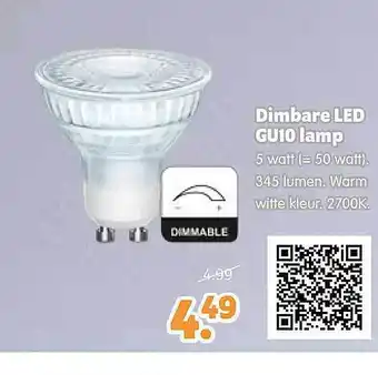 Plentyparts Dimbare LED GU10 Lamp aanbieding