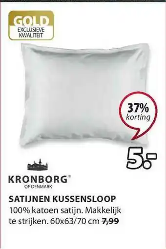 Jysk Satijnen Kussensloop aanbieding