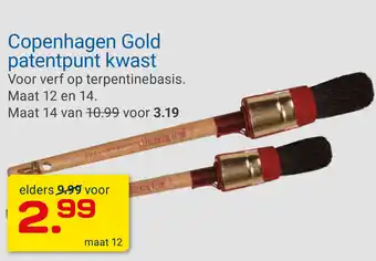 Kluswijs Copenhagen gold patentpunt kwast aanbieding