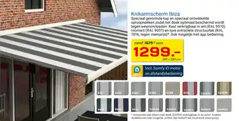 Kluswijs Knikarmscherm ibiza 300x250 cm aanbieding