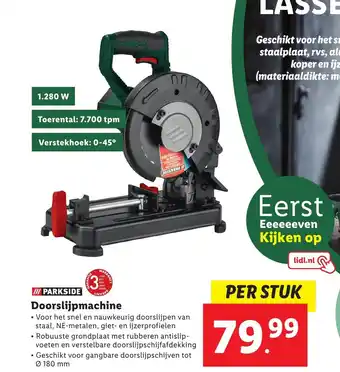 Lidl Parkside Doorslijpmachine aanbieding