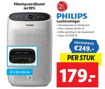 Lidl Philips Luchtreiniger AC12515/10 aanbieding