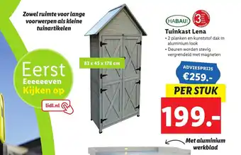 Lidl Habau Tuinkast lena 83x45x178 cm aanbieding