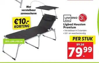 Lidl Livarno home Ligbed houston premium 203x68x48 cm aanbieding